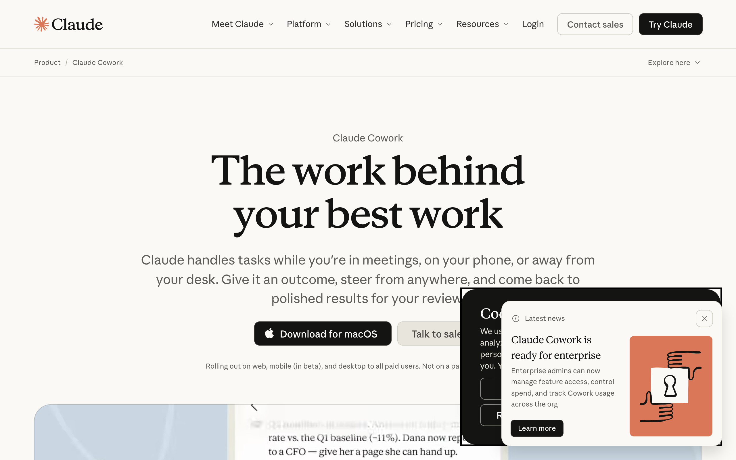 Claude Cowork product page by Anthropic