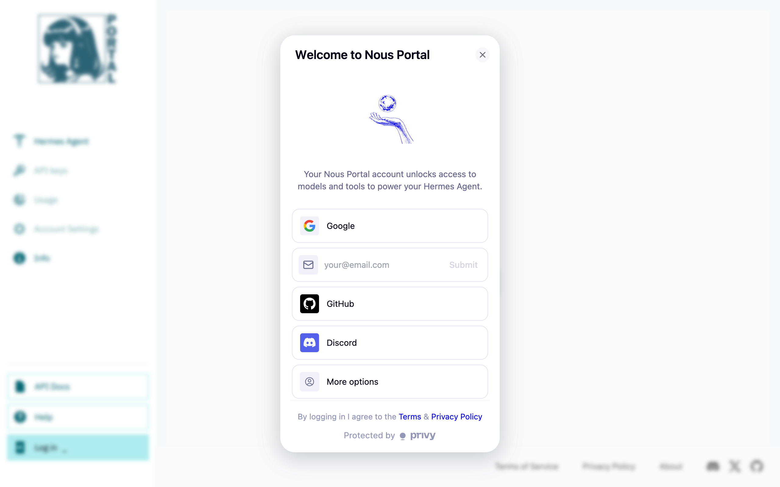 Nous Portal subscription platform page